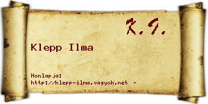 Klepp Ilma névjegykártya